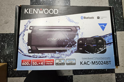 Kenwood KAC-M5024BT Marine Powersport Compact Amplifier 4 Channel with Bluetooth