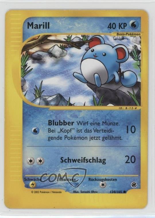 Marill German Pokemon e-Card Series Expedition #120 2002