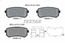 Brake Pad Set, Disc Brake Textar 2529201 for Hyundai ix35 Van 2 2009-2015