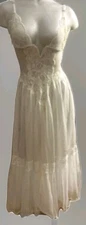 Vintage Andrea Kristoff for Escante Bridal Lingerie  Small Lace Nightgown White