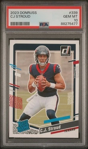 CJ STROUD 2023 Donruss Rated ROOKIE Card RC #339 PSA 10 Gem Mint! C. J. FREE S&H