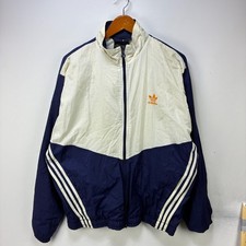 Vintage 90s Adidas Trefoil Color Block Nylon Track Jacket L