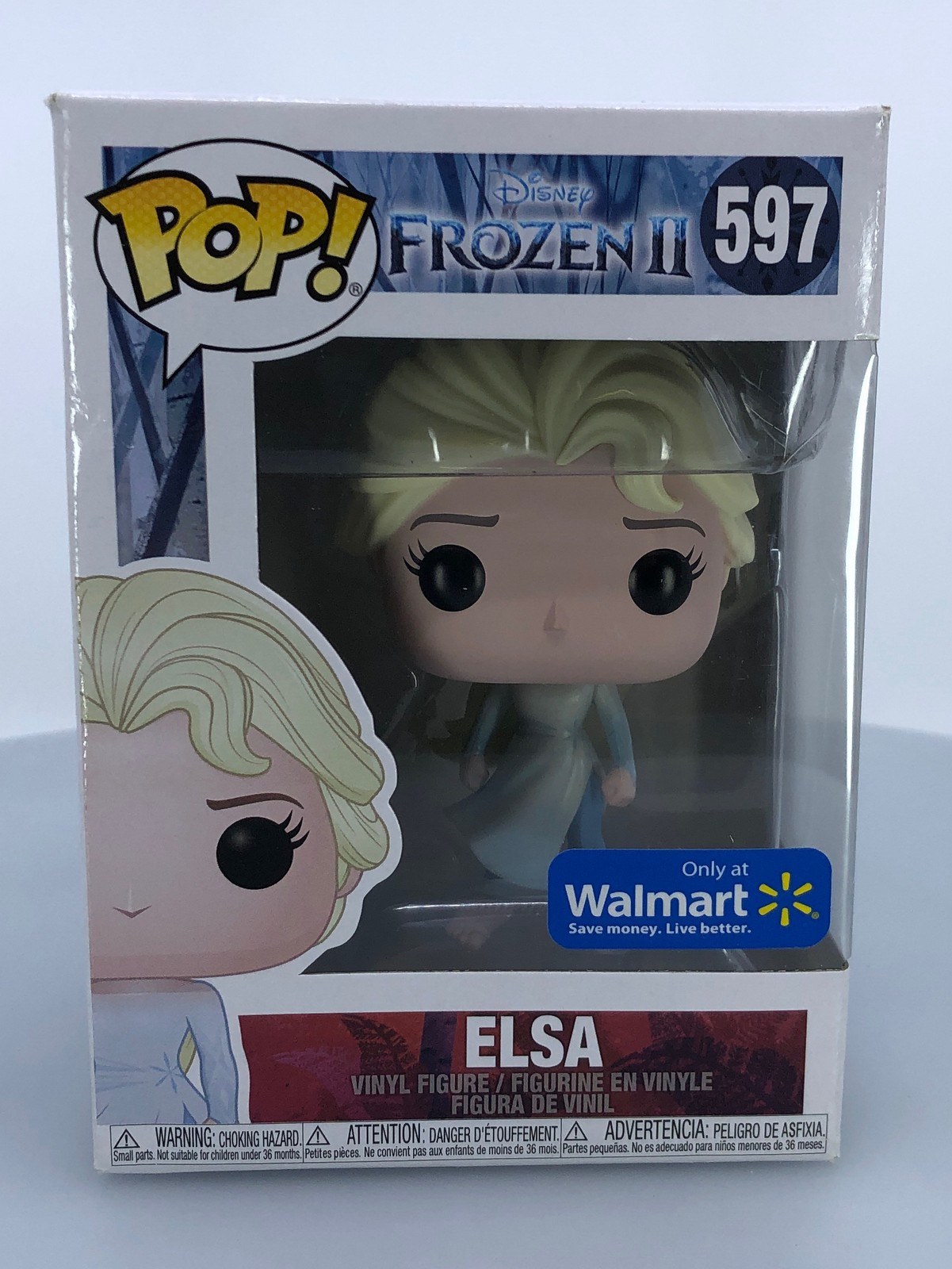 Funko Pop! Figura Vinilo Disney Frozen Ii Elsa #597 Exclusiva Walmart Caja Dañada