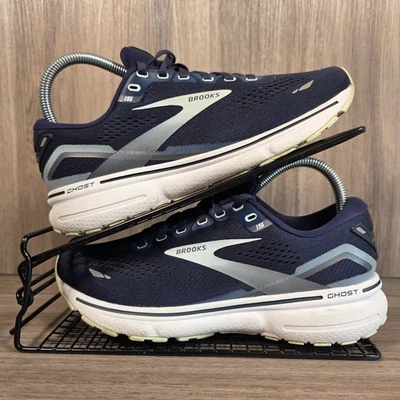 Brooks Trainers Womens Size 6 UK Ghost 15 Navy Blue White Road Running Shoes - Image 1 of 4