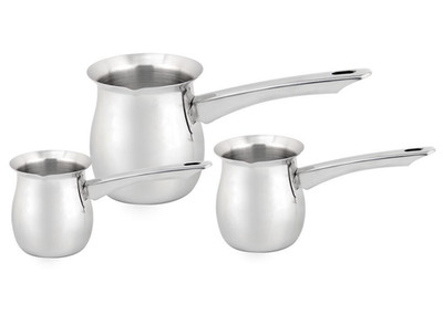 STPGOODS Stainless Steel Milk Pots Set Small Saucepans Set [6 oz, 13 oz, 20 oz]