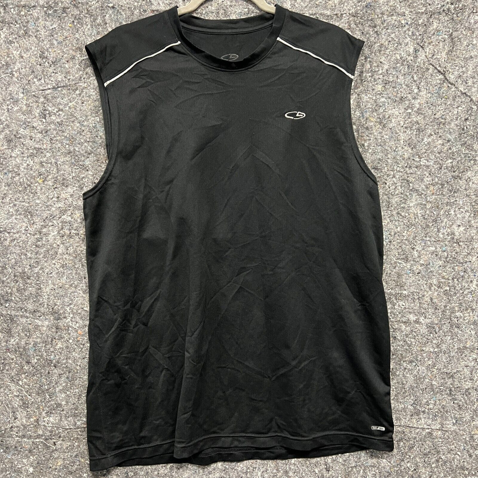 Champion Tank Top Shirt Men L Black Sleeveless Summer Casual Breathable