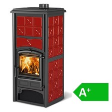 Loriet S DSA 16,8 kW wasserführender Kaminofen La Nordica Weiss Rot Holz Ofen