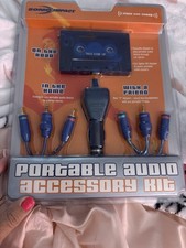 Sonic Impact 5067 Cassette Adapter Kit w/ Car DC, Mini 'Y', RCA Cable, Blue