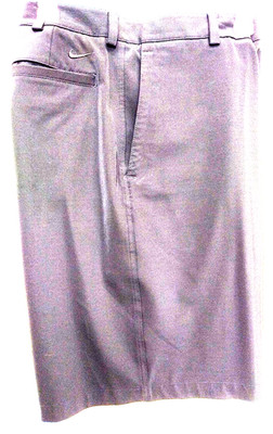NIKEGOLF DriFit Bermuda Shorts SZ 34, Finished Seams, Beige, Belt loops
