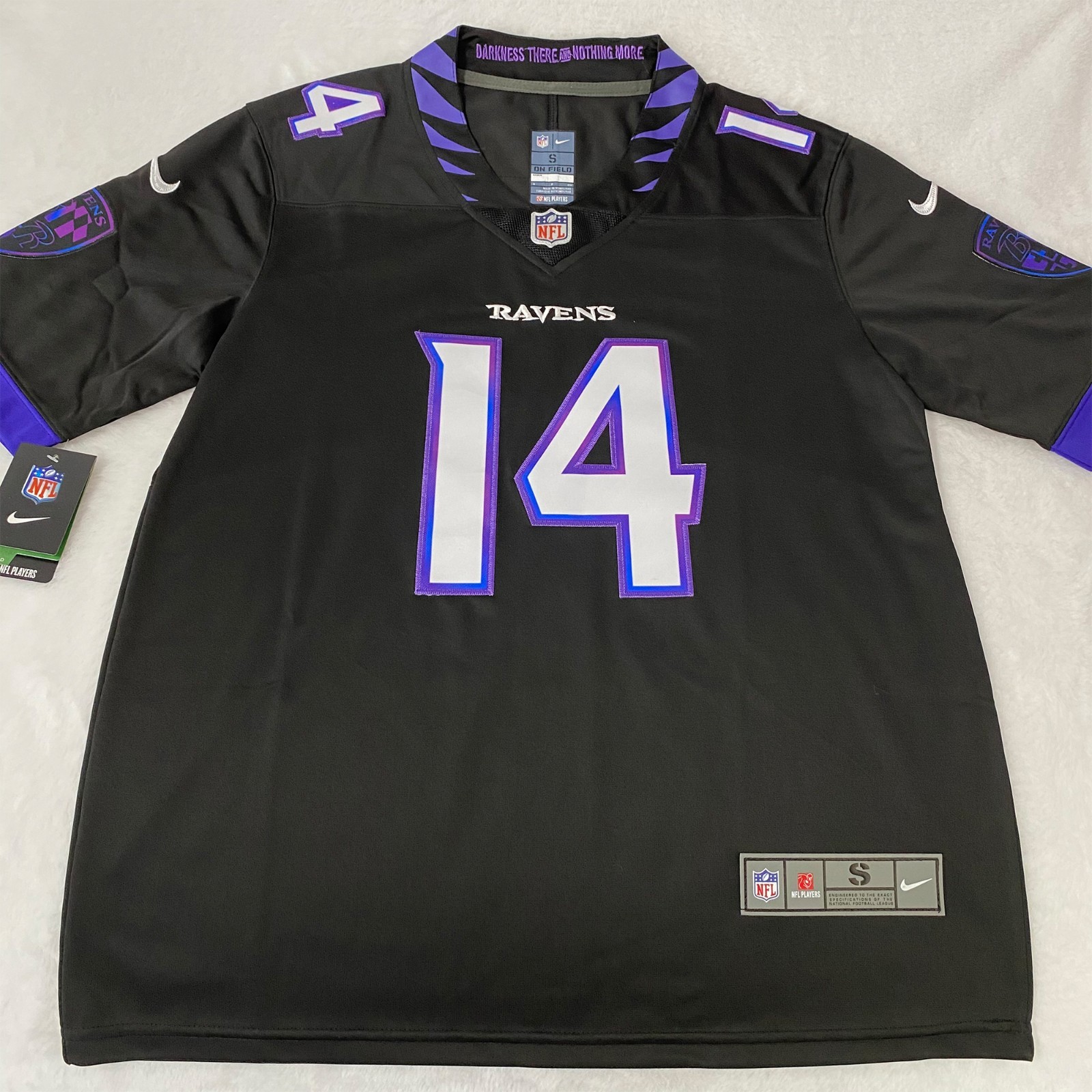 Kyle Hamilton #14. Custom Jersey. Black. Sewn version Men's Sizes S–4XL