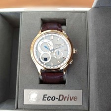 Orologio Citizen 8651 S040043 Eco Drive Attesa fasi lunari 41 mm tono oro