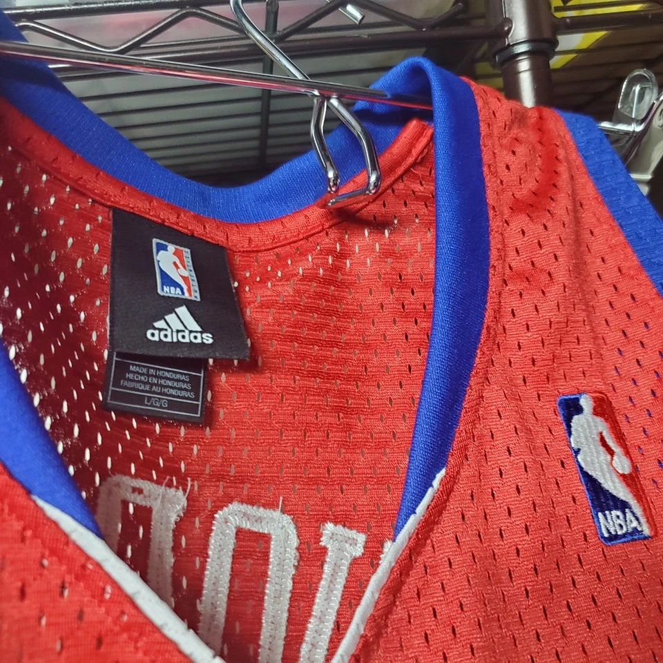 Camiseta deportiva cosida Adidas Andre Iguodala #9 Sixers de finales de la década de 2000 talla grande roja Foto 4 de 4
