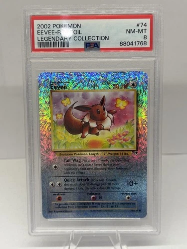 2002 Pokemon Eevee Legendary Collection Reverse Holo #74 PSA 8
