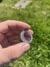 925 Sterling Silver Eternity Ring Moissanite 5mm Round Cut Size 9 US