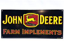 John Deere - Farm Implements - Vintage Porcelain Sign - Agriculture Advertising 