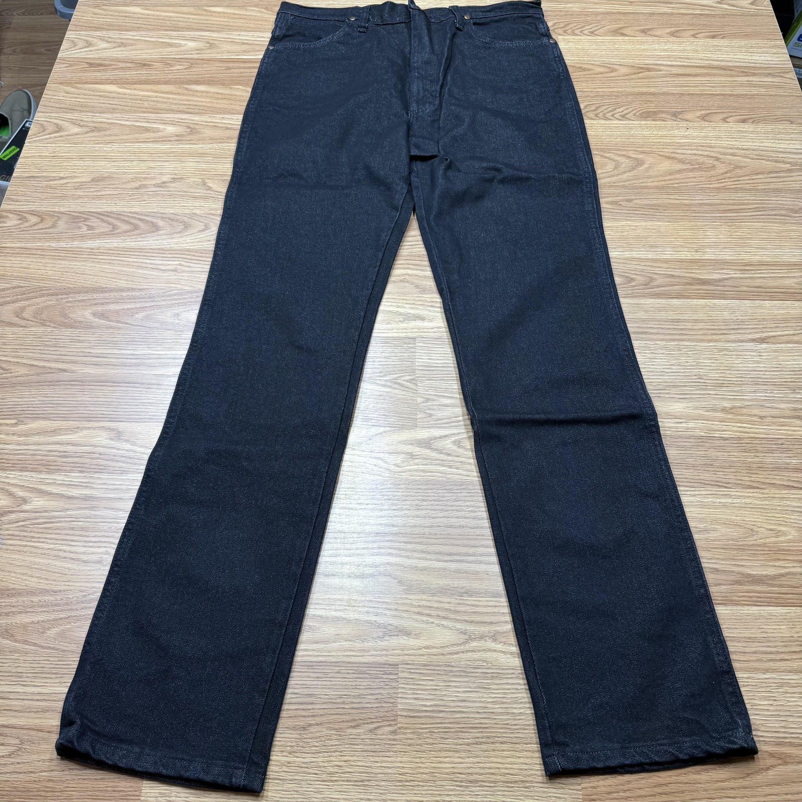 Mens 36x36 Black Cowboy Cut Slim Fit Bootcut Stretch Denim P