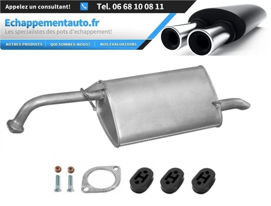 Échappement arrière Daewoo Nubira 1.4-1.6 complet avec kit montage