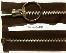 YKK,Marron,Boucle Tirette Fermeture,13 "/ 33CM,Aluminium Dents,Open Fin,N 5