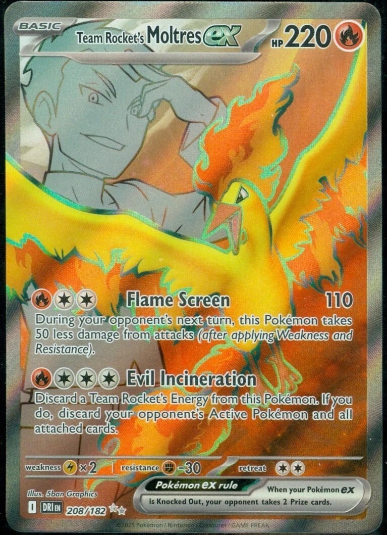 Team Rocket's Moltres ex 208/182 Sv10: Destined Rivals Holo | eBay