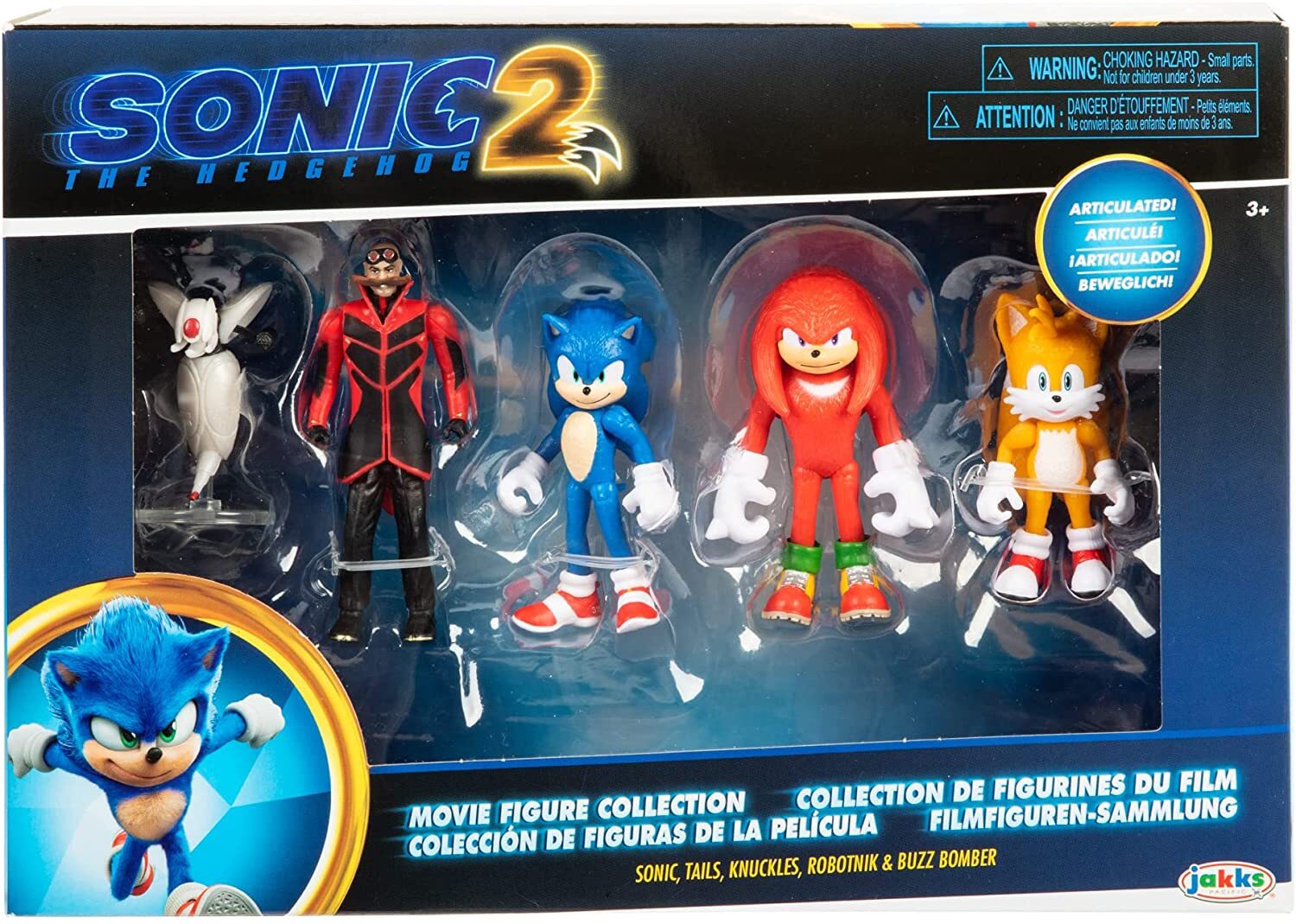 SONIC TAILS KNUCKLES Jakks - Action Figures Sonic 2 O Filme