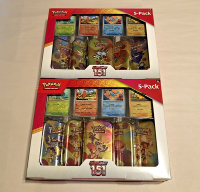 Pokemon 151 Scarlet & Violet / Costco 5 Mini Tin Bundle / 2x Lot   