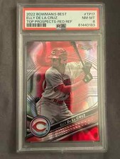 ELLY De La CRUZ 2022 BOWMANS BEST TOP PROSPECTS PSA MINT /5 RED REFRACT RC #TP17