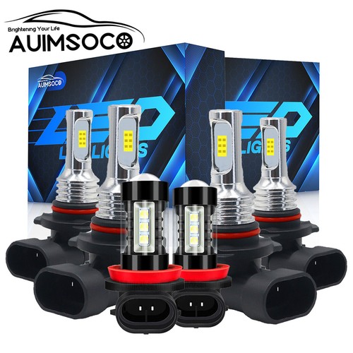 For Honda Civic 2006-2015 10000K White Combo LED Lamp+Fog Light Bulb Kit