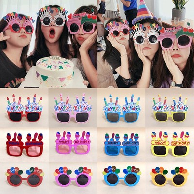 Unisex Adult Kids Happy Birthday Party Glasses Eyeglasses Costume