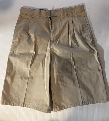 French Toast Boy's Shorts School Uniform, Camping Size 20 Beige Long Inseam NEW - Picture 2 of 4