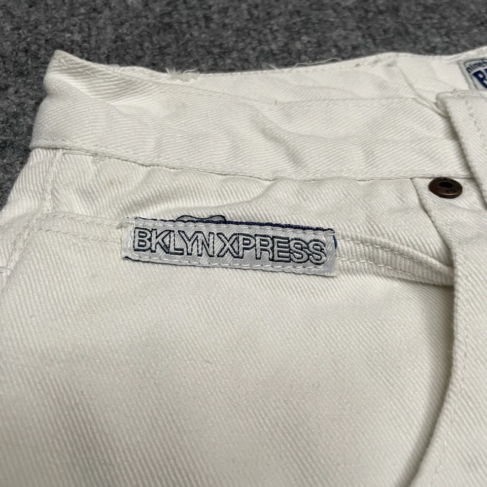 Pantalones Cortos De Colección Y2K Brooklyn Xpress Para Hombres 30 Blancos Sueltos Carpintero Hip Hop Grunge Foto 4 de 4