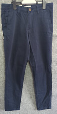 JACK & JONES Mens Slim Stretch Chino Trousers W28 L30 Navy