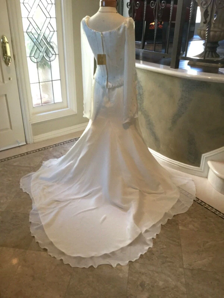 NUEVO CON ETIQUETAS PRONOVIAS Narbona Renacimiento Vestido de novia Vestido de novia Marfil Gasa 10 Foto 3 de 4