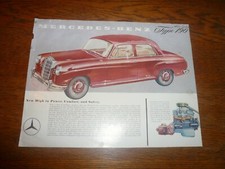 1950s Mercedes-Benz Type 190 Sales Brochure/ Flyer - Vintage