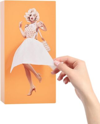 Funny Skirt Tissue Box Cover - Vintage Classy Cute Lady Skirt Box Holder 