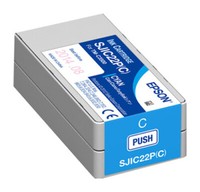 Epson Original Tinte Patrone SJIC22P-C Cyan FüR Colorworks C 3500