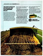 1981 John Deere 347 Square Balers - Original Print Advertisement (8in x 11in)