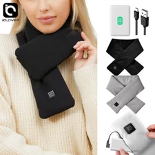Electric Heated Scarf Heating Pad Neck Warmer Heater Wrap Winter /USB Power Bank