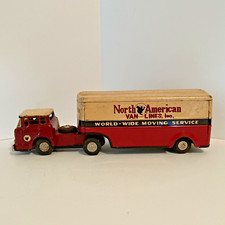 KS JAPAN TIN FRICTION FORD C 600 NORTH AMERICAN MOVING VAN TOY TRUCK