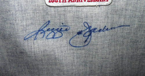 Reggie Jackson Athletics Signed Mitchell & Ness Game style Jersey Vest #9 Auto - Picture 8 of 8