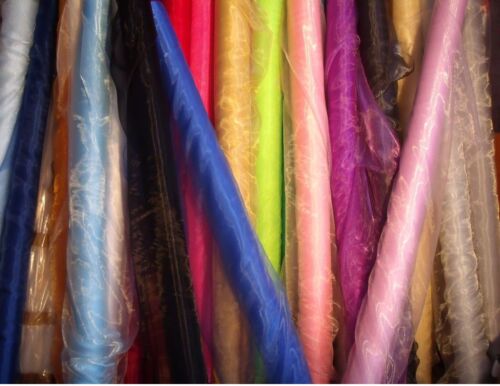 50 YARD Organza Fabric 45" W Crystal Sheer Sewing Craft DIY Wedding Party Décor - Picture 3 of 98