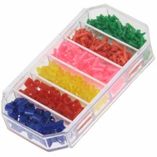 POLE FISHING FLOAT RUBBERS IN SMALL MATCH TACKLE BOX MIXED COLOURS