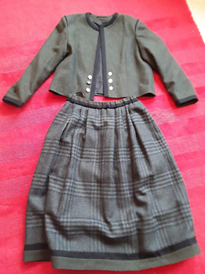 trachtenkostüm damen walbusch dunkelgrün kariert gr.40