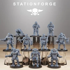Stationforge Miniatures Scavenger Cyborgs Tabletop Sci Fi Grim Dark Wargame Mini