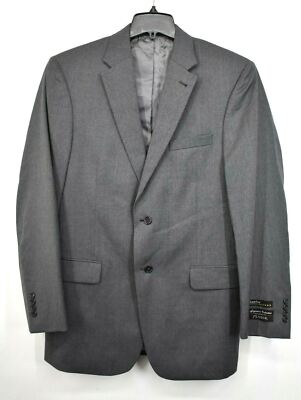 Jos A Bank Men Notch Lapel 2-Button Tailored Fit Wool Blazer Sport