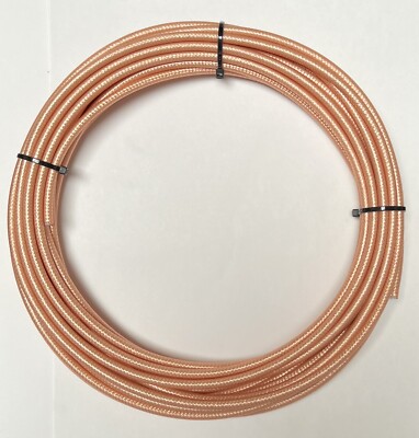 RG400 12 Feet Double Shield Silver M17-128 Mil Spec Coaxial cable USA Shipping