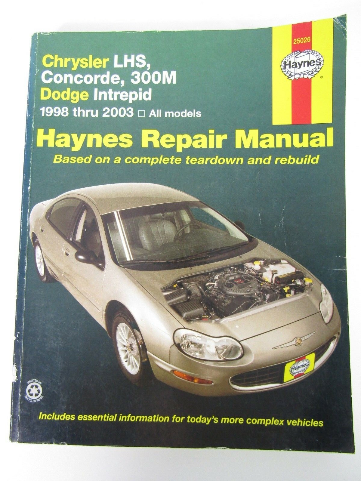 Haynes Repair Manual 25026 CHRYSLER LHS Concorde 300m Dodge Intrepid 1998 -  2004 | eBay