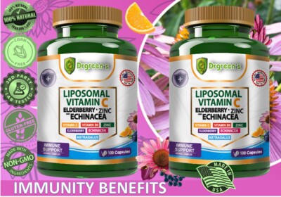PREMIUM Immune System Booster liposomal Vitamin C +Zinc+Elderberry+Echinacea 200