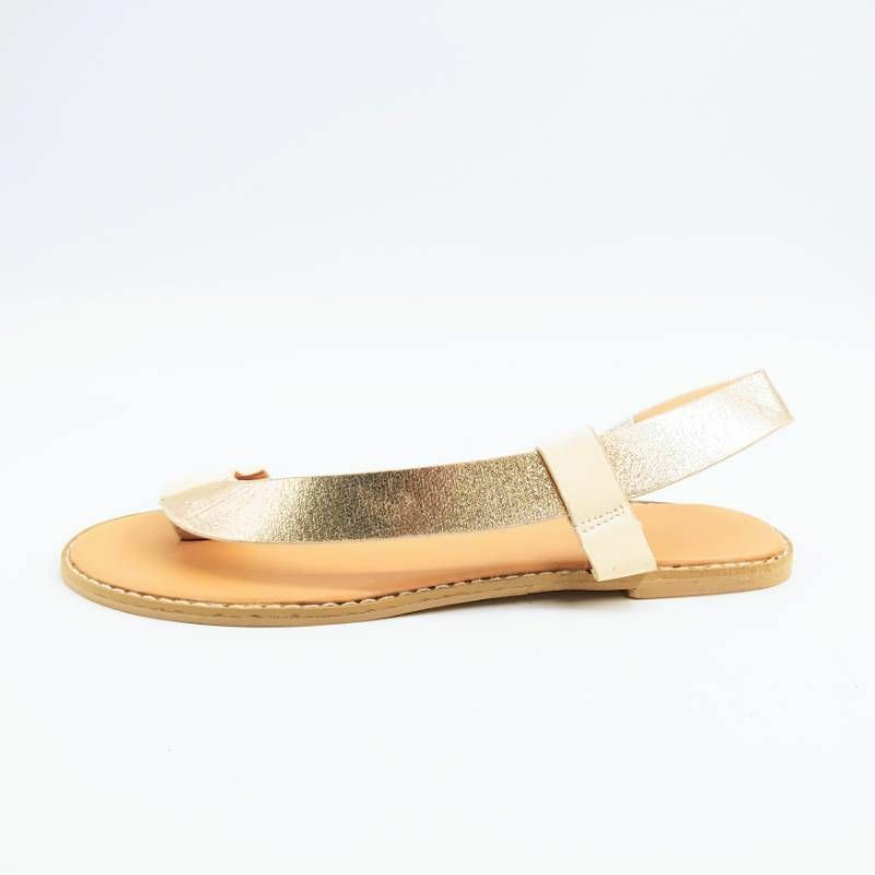 サンダル・ミュール ASH Women Sandals LAYLA02 GOLD ALAIA Tong Metallic Leather Sandals | Neiman Marcus