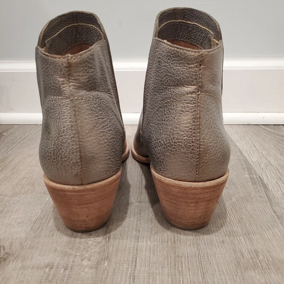 Joie Jodi Metallic Leather Ankle Boots Size EU 38.5 US 8.5 - Image 4 of 4