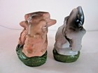 Vintage Chalkware or Papermache COW & DONKEY Nativity Creche Figures Grey Brown — photo 4